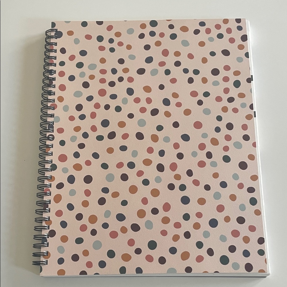 Large Spotted Dot Boho Undated Spiral Planner